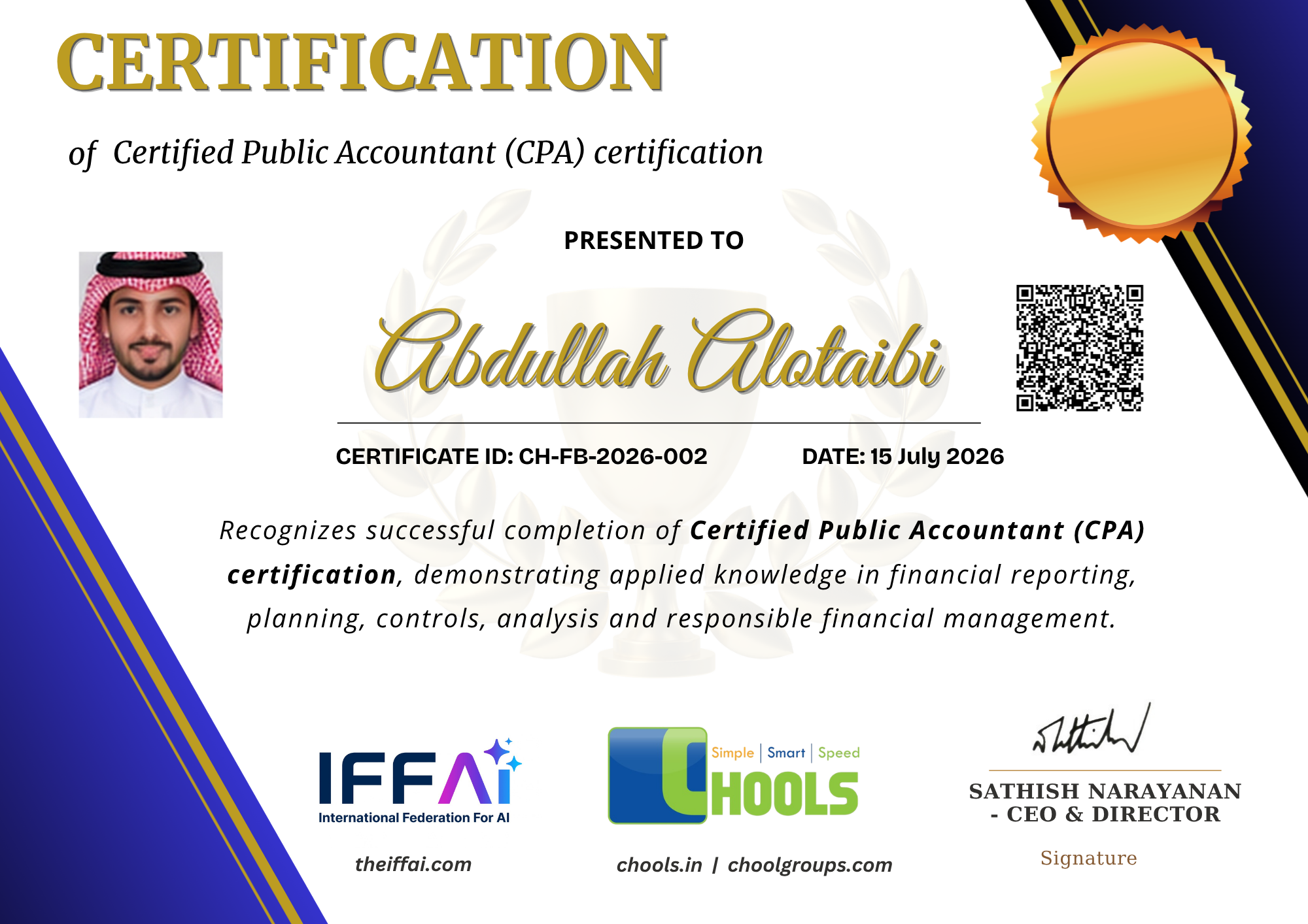 Certified Public Accountant (CPA) certification